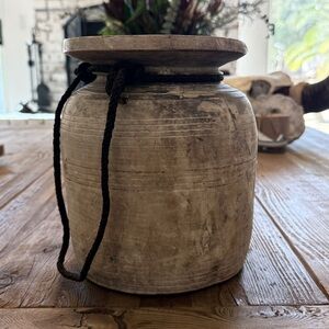 Vintage Wood Vessel